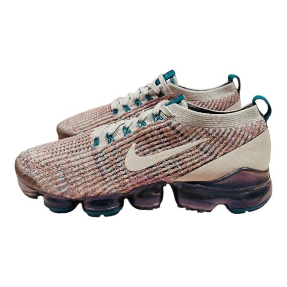 NIKE Air VaporMax Flyknit 3 'Desert Sand Vivid Purple' Running Shoes Size 10 - Picture 2 of 11